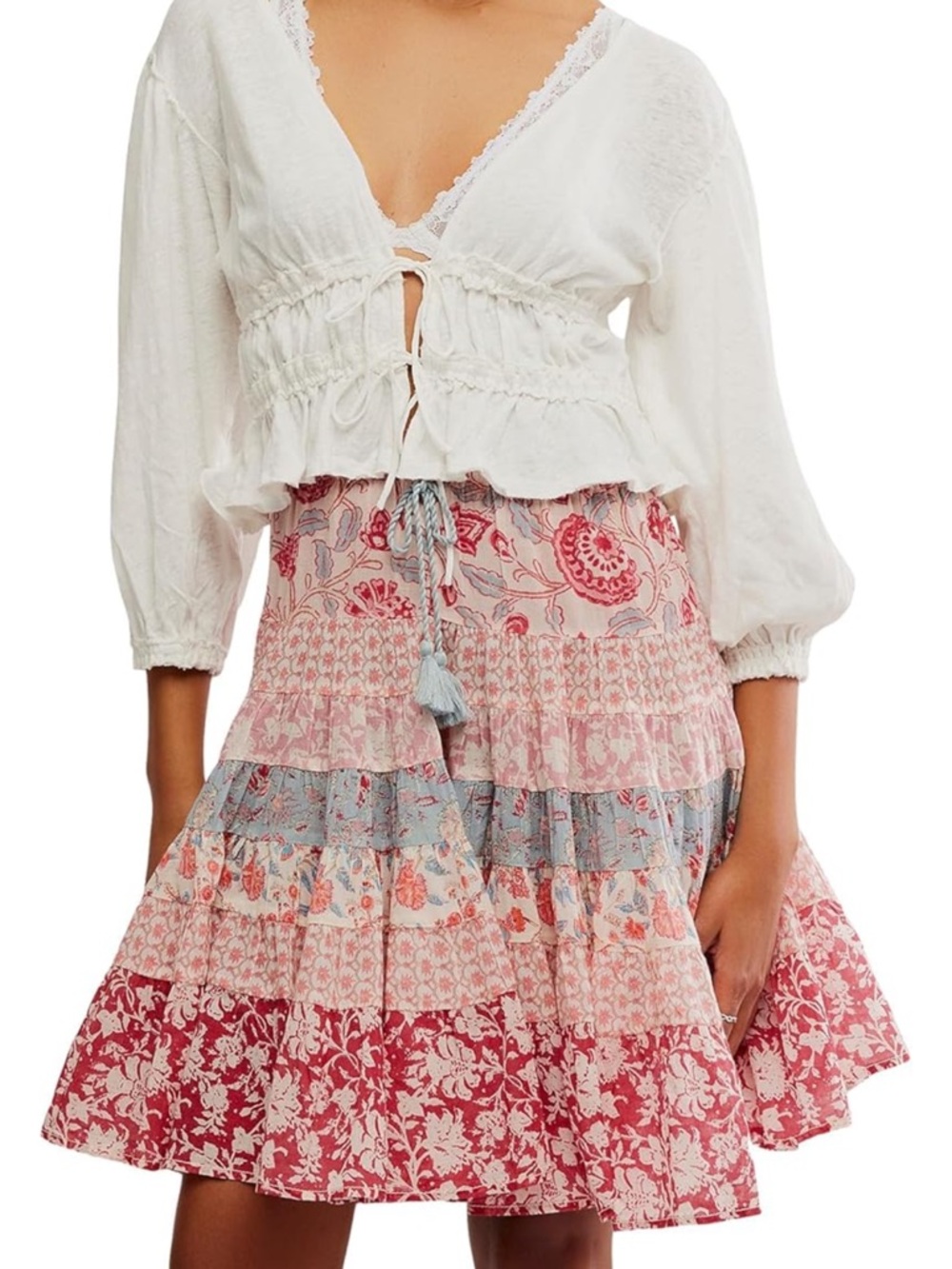 Free People Cream Shirt